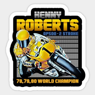 Kenny Roberts Champion 70s Retro Sticker